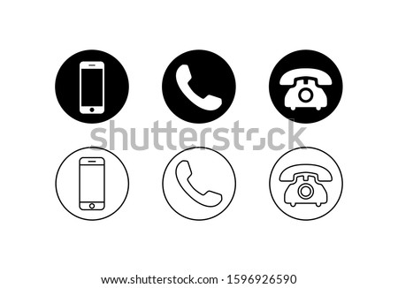 	
Phone icon vector on white background. Call icon vector. mobile phone smartphone device gadget. telephone icon Royalty-Free Stock Photo #1596926590