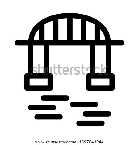 bridge icon isolated sign symbol vector illustration - high quality black style vector icons
