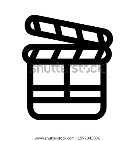 clapper board icon isolated sign symbol vector illustration - high quality black style vector icons
