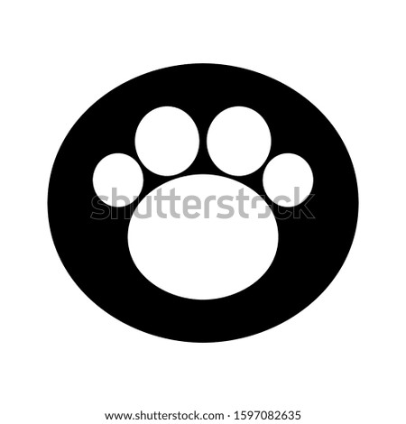 paw icon isolated sign symbol vector illustration - high quality black style vector icons
