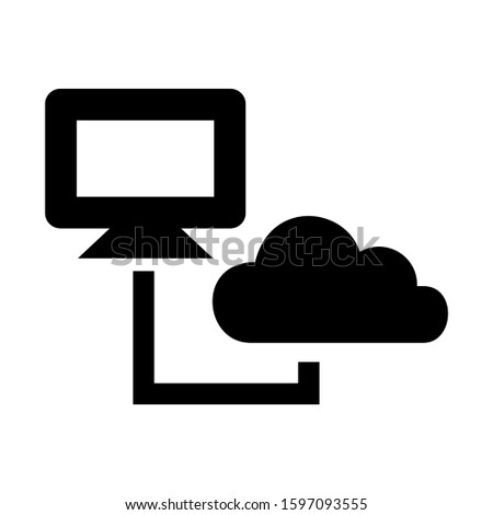 computer connected icon isolated sign symbol vector illustration - high quality black style vector icons
