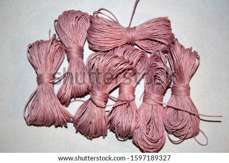 Cords from cotton for needlework and macrame.