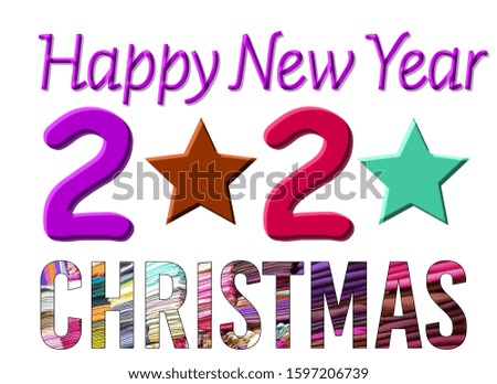 Amazing Design Happy New Year 2020 & Christmas Day 