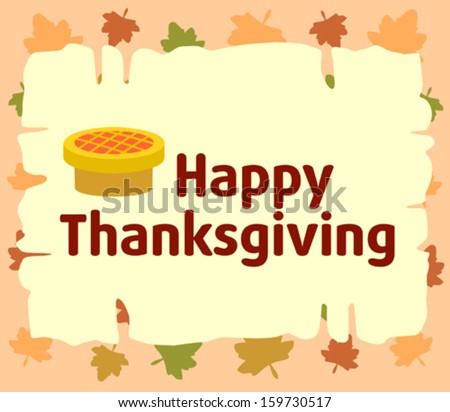Happy thanksgiving  background with  pie vector