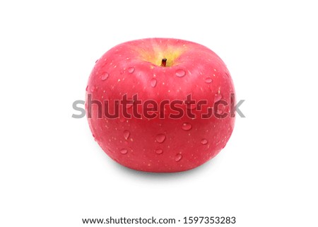 Fresh apple fruit isolated on  white background, with clipping path.                        