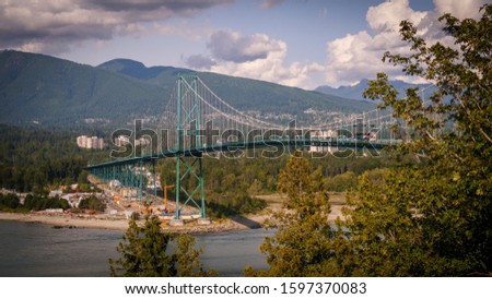 The Lions Bridge linking the city of Vancouver to North Vancouver and West Vancouver 