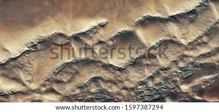 golden sands, abstract photography of the deserts of Africa from the air, aerial view of desert landscapes, Genre: Abstract Naturalism, from the abstract to the figurative, contemporary photo art