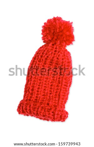 Bobble cap in red