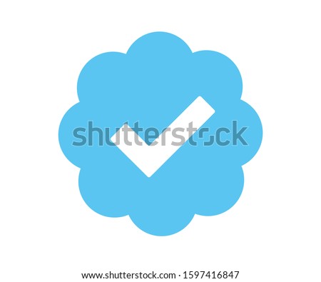verified icon for twitter verification batch Royalty-Free Stock Photo #1597416847