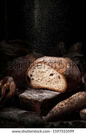 traditional bread on the vintage style