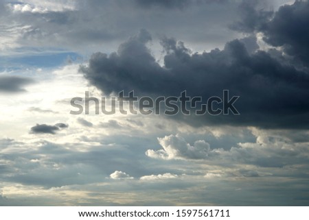 Nimbus clouds in the blue sky backgrounds.