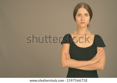 Portrait of young beautiful woman ready for ballet