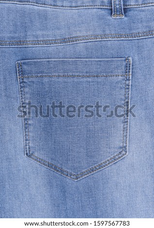 blue Jeans denim texture- back view pocket close up
