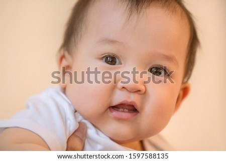 Close up portrait of baby