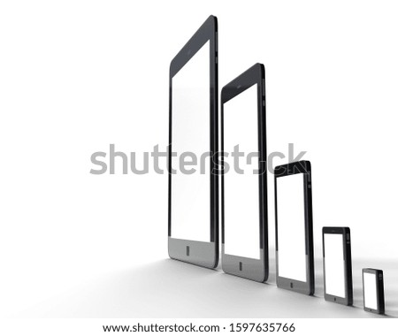 3d rendering of a digital tablet - isolated on white background, with clipping path.
Realistic 3d rendering object isolated from background