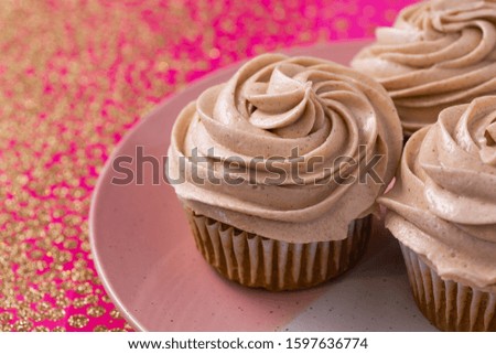 Cupcakes on a colorful background