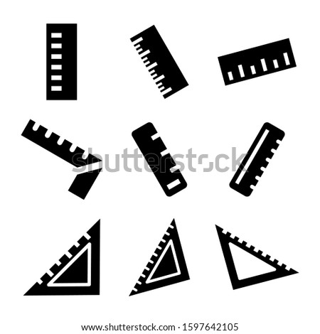 rulers icon isolated sign symbol vector illustration - Collection of high quality black style vector icons
