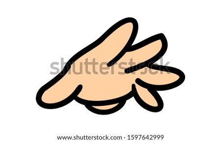 Hand drawn hand sign - Palm