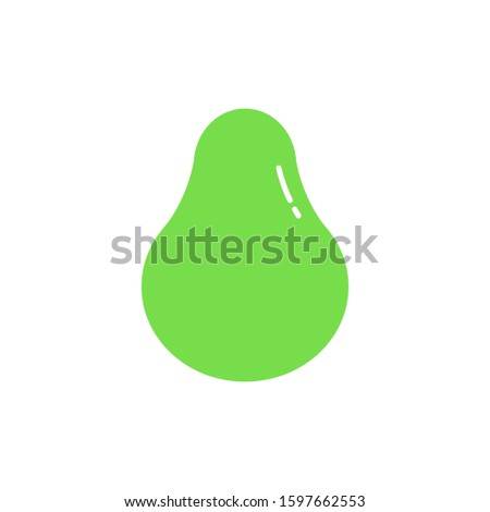 Avocado design with flat design style