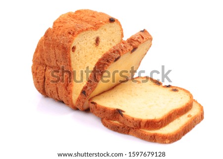 Sliced bread isolated  on white background