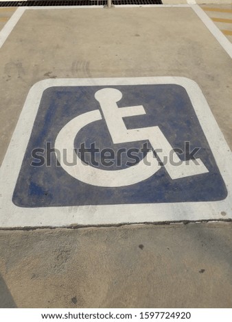 Symbol for disabled parking background