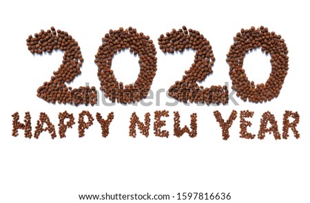 Happy New Year 2020 Creative Photo With Chickpeas, Perfect for Wallpaper