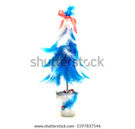 Christmas tree on a white background, stylized.
