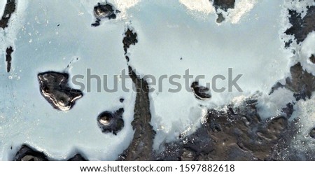 the contaminated antarctica,  abstract photography of the deserts of Africa from the air, imitating the polluted landscapes of Antarctica,