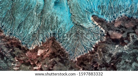 glaciation, abstract photography of the deserts of Africa from the air, aerial view of desert landscapes, Genre: Abstract Naturalism, from the abstract to the figurative, contemporary photo art