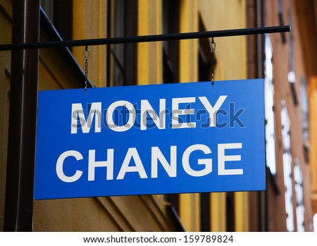 Money exchange concept