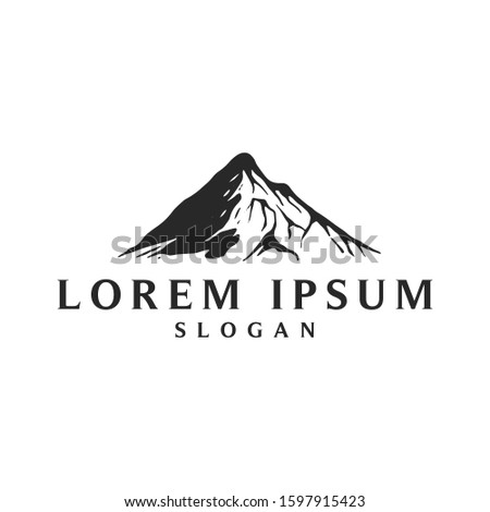 mountain logo design vector template, outdoor adventure