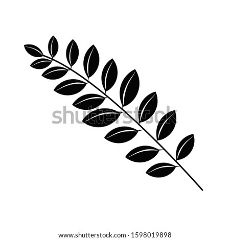 Vector illustration, isolated on a white. Leaves.