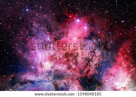 Deep space art. Starfield stardust, nebula and galaxy. Elements of this image furnished by NASA.