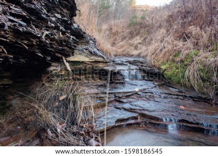 Long Exposed Creek with Sage Grass
