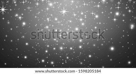 Falling stars effect. Stardust on a transparent background. Vector illustration.