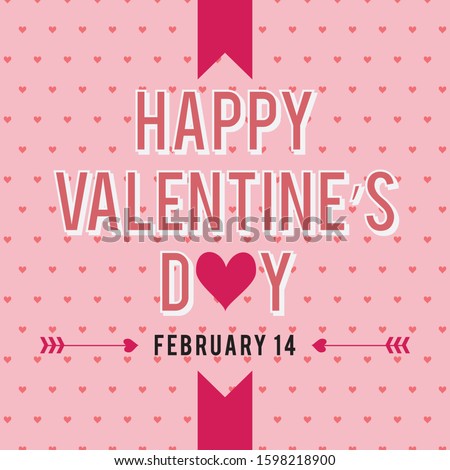 Happy Valentine day Pink Background
