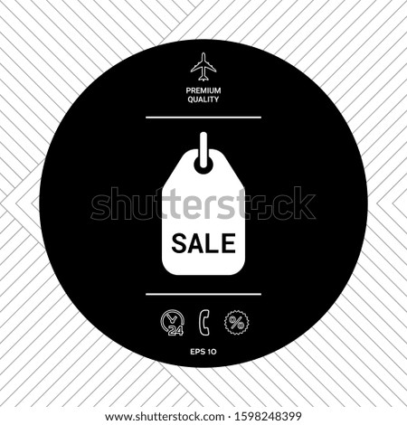 Sale tag symbol. Graphic elements for your design