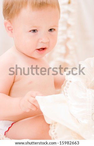 Bright picture of beautiful healthy toddler