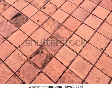 Orange marble tile or ceramic pattern floor texture background