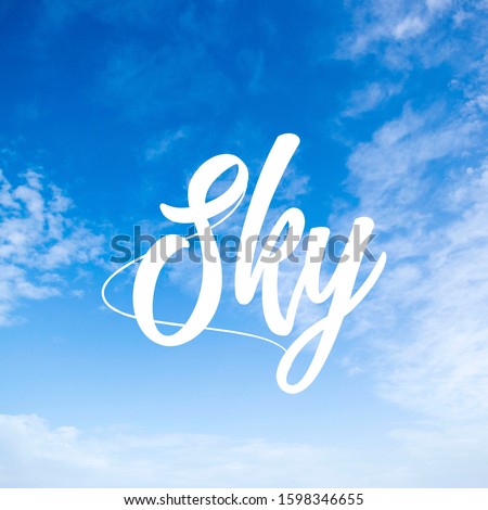 sky word on blue sky with cloud
