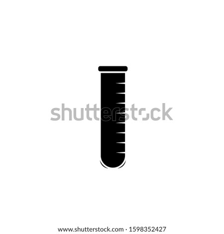 chemical measuring tube icon vector black and white