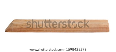 wooden block with bevel isolated on a white background