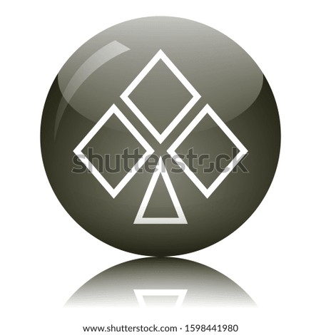 Club glass button vector illustration