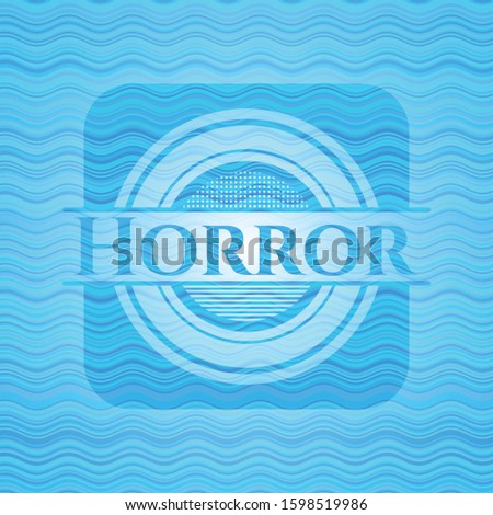 Horror water emblem. Vector Illustration. Detailed.