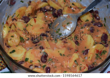 potato salad with red beans
