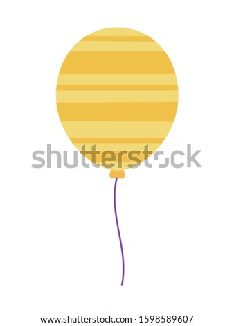 striped balloon design, Party celebration entertainment holiday fun birthday decoration and joy theme Vector illustration
