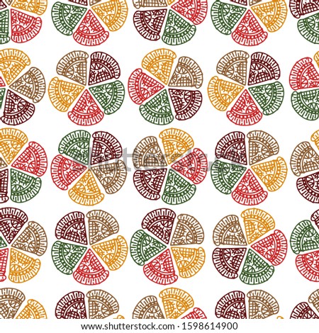 pizza repeated seamless pattern vector