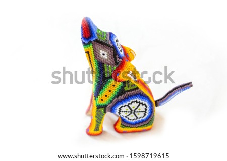 Traditional huichol bead ornament figures mexican culture work