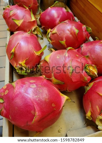 Dragon fruits at Whole Foods Market. 