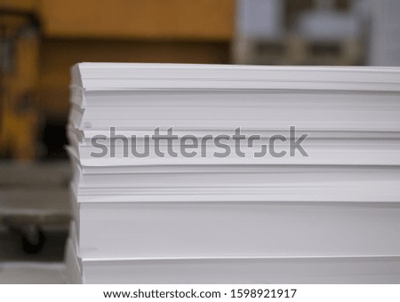 sheets of paper in the printing office